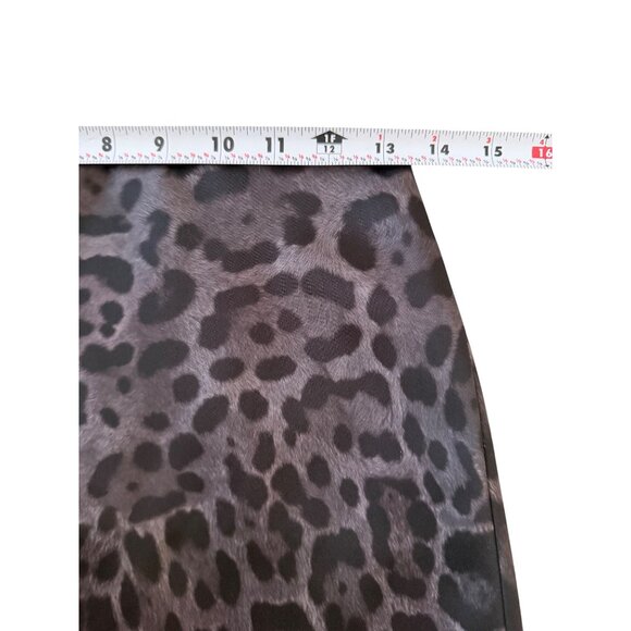 H&M Gray Leopard  Animal Print Mini Skirt Size 2 - Picture 5 of 8